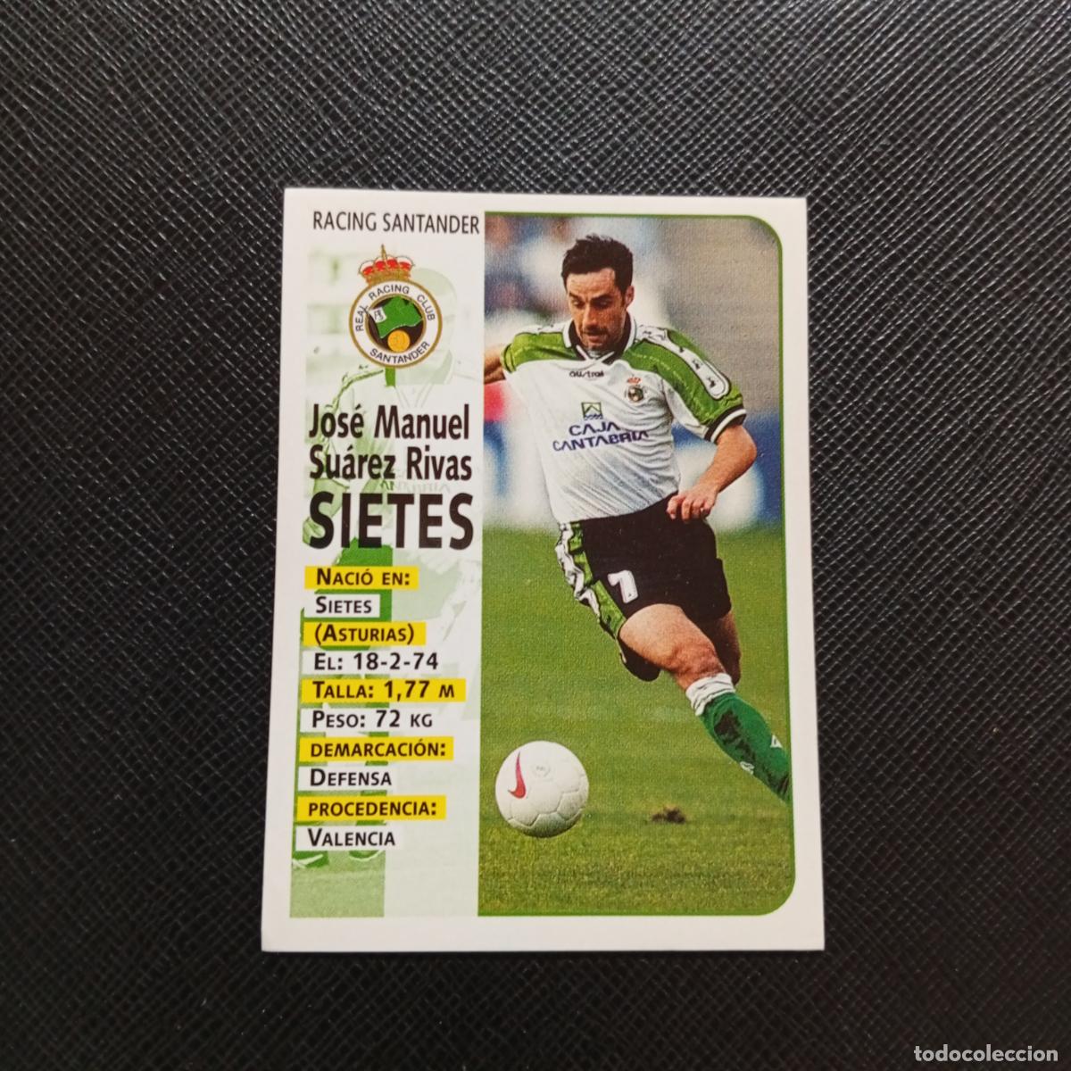 Football Stickers: 281 SIETES RACING SANTANDER PANINI 1998 1999 CROMO FUTBOL 98 99 - SIN PEGAR - A67 PG514