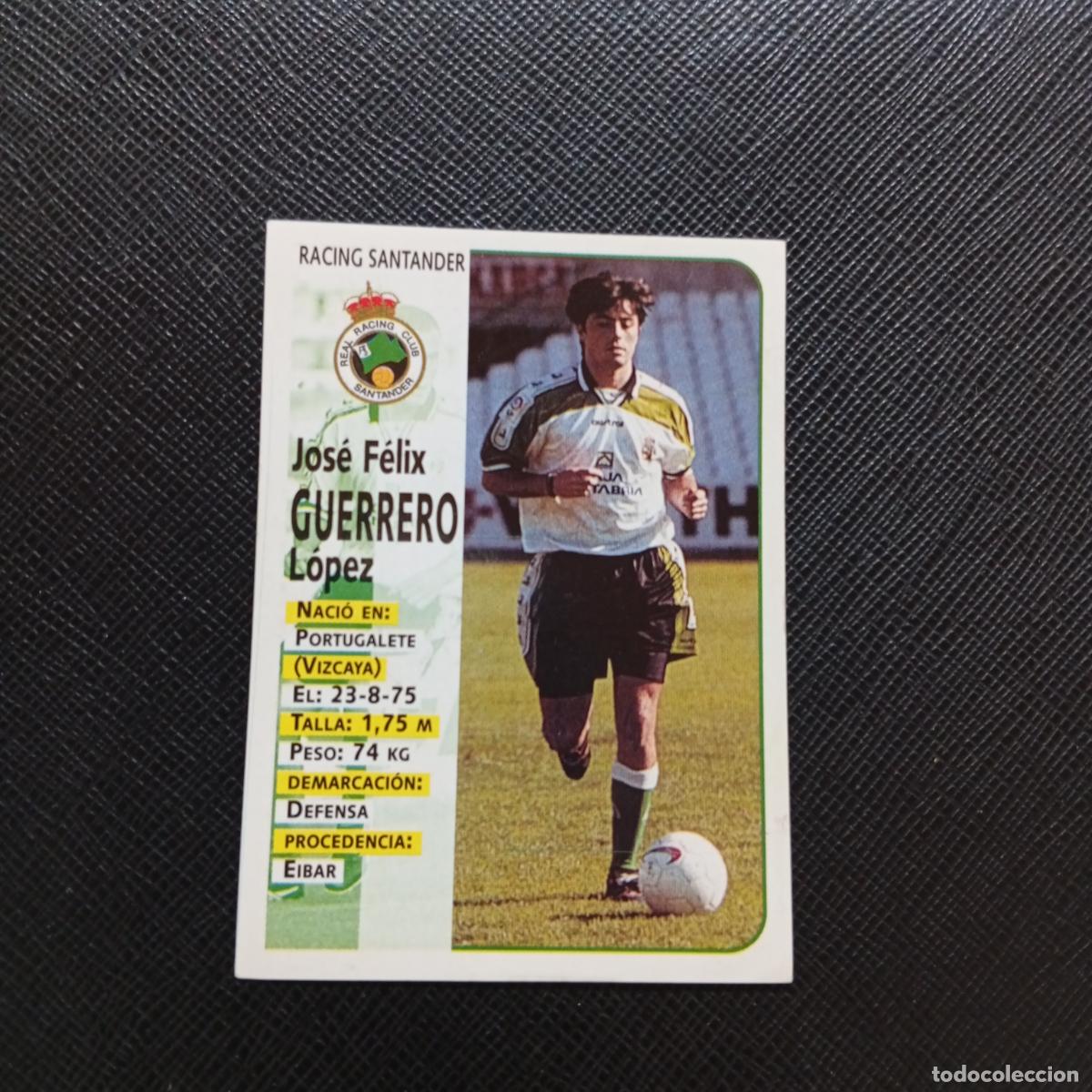Football Stickers: 282 GUERRERO RACING SANTANDER PANINI 1998 1999 CROMO FUTBOL 98 99 - SIN PEGAR - A67 PG514