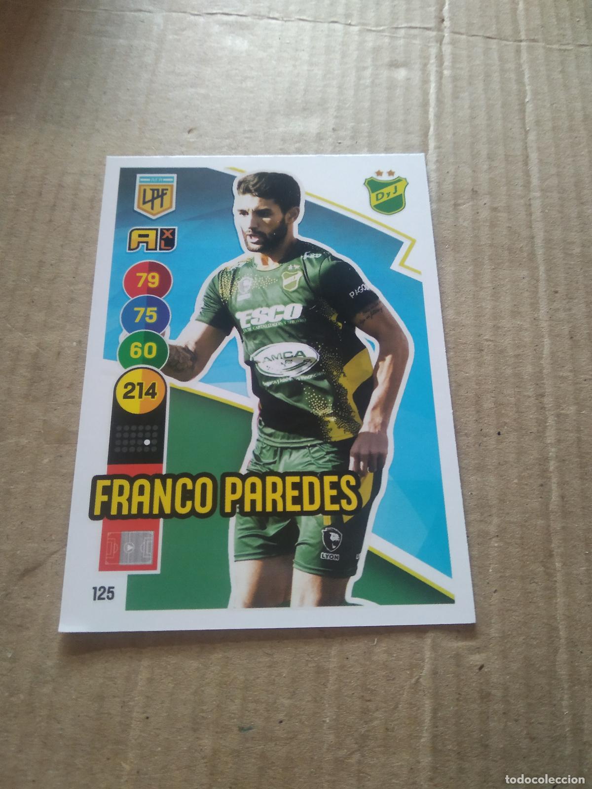 Football Stickers: 125 FRANCO PAREDES DEFENSA CROMO FUTBOL ARGENTINO PANINI LIGA ARGENTINA 2021 ADRENALYN