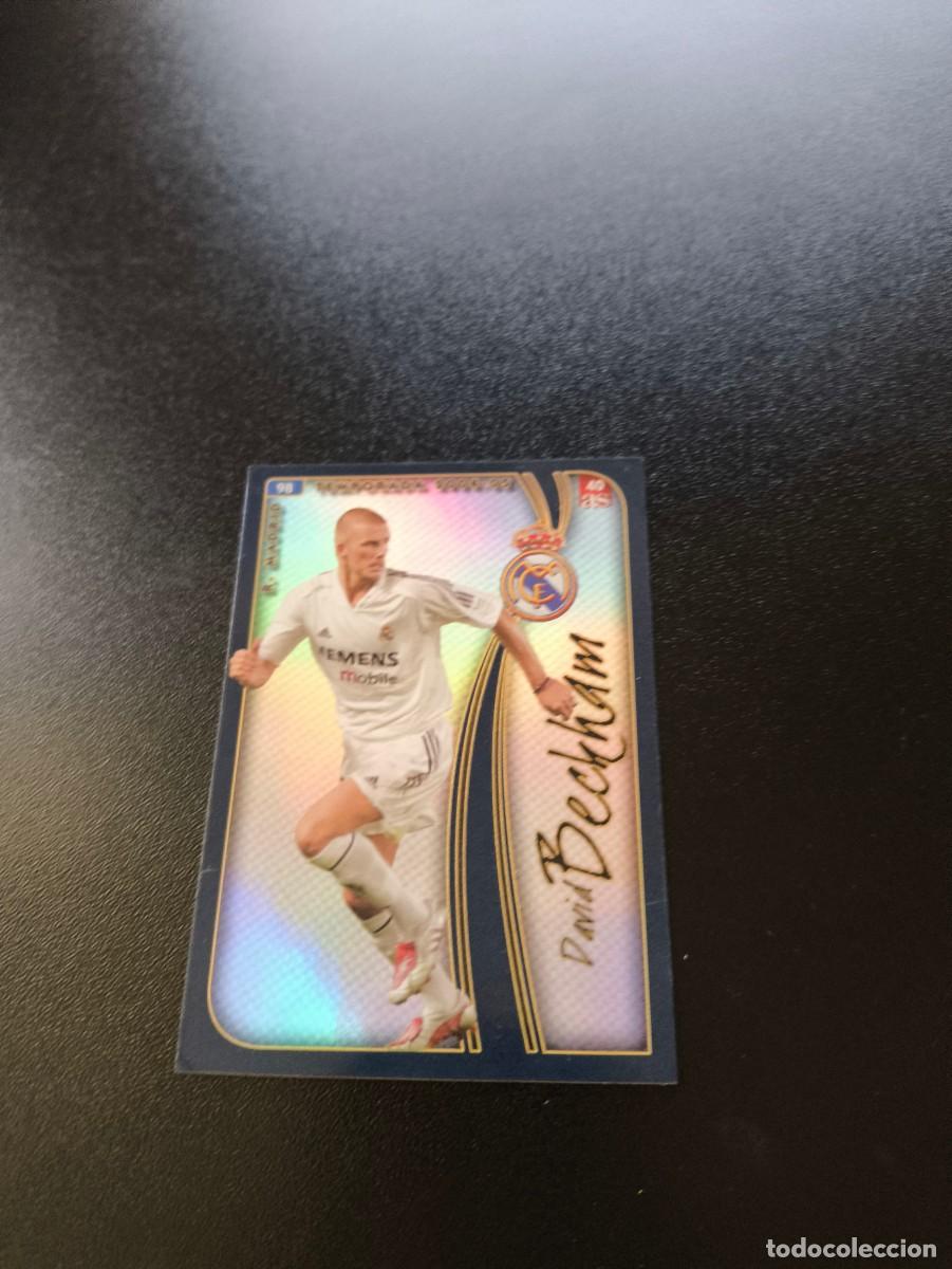 Cromos de F&uacute;tbol: 98 BECKHAM REAL MADRID FICHAS LA LIGA 40 VERSION AS 04 05 2004 2005 MUNDICROMO NO PANINI ESTE