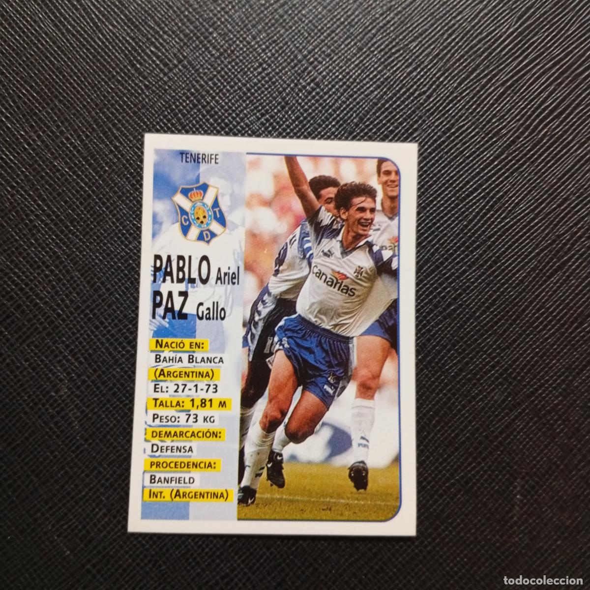 Cromos de F&uacute;tbol: 298 PABLO PAZ TENERIFE PANINI 1998 1999 CROMO FUTBOL 98 99 - SIN PEGAR - A67 PG523