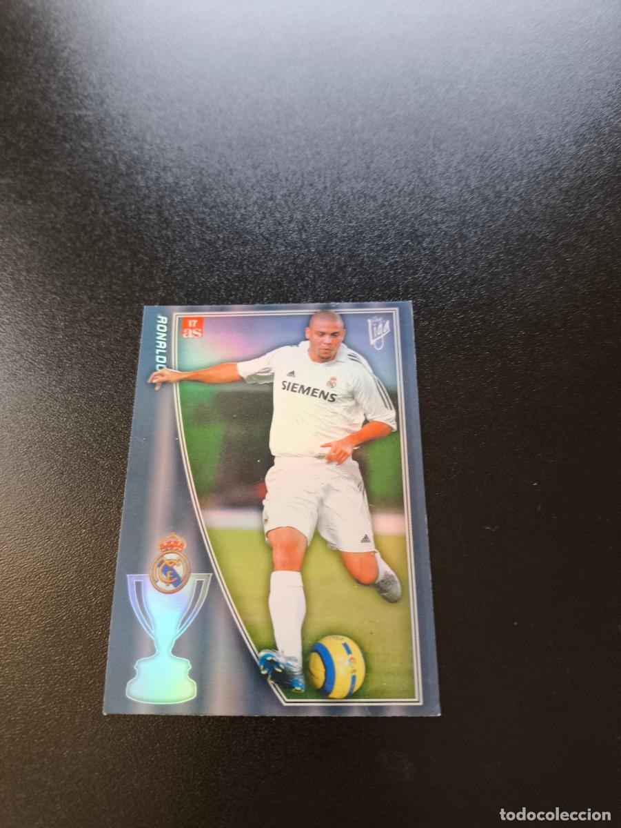 Cromos de F&uacute;tbol: 17 DIARIO AS MUNDICROMO 2005 2006 05 06 FICHAS LIGA RONALDO NAZARIO 50 REAL MADRID NO PANINI ESTE