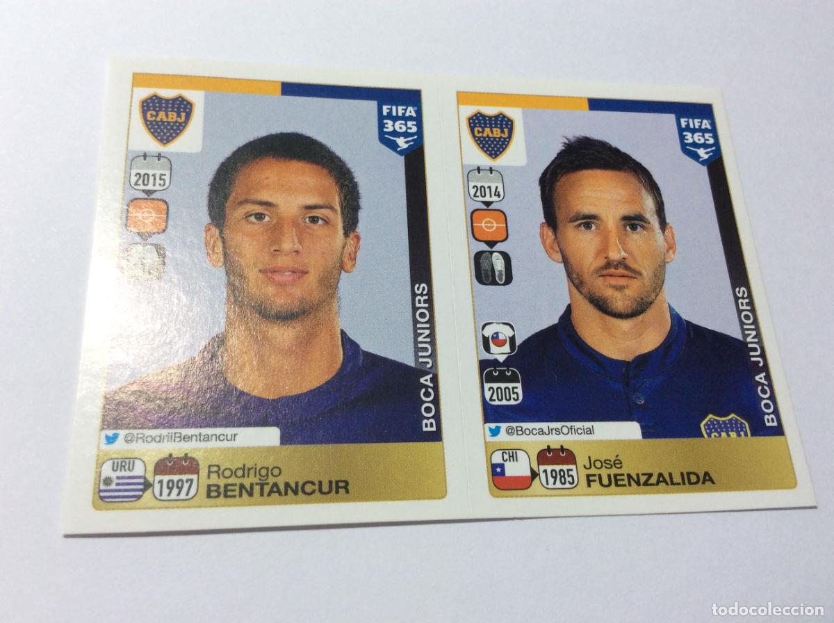 Cromos de F&uacute;tbol: 93 94 Rodrigo Bentancur Jos&eacute; Fuenzalida Boca Juniors FIFA 365 2015 2016 PANINI