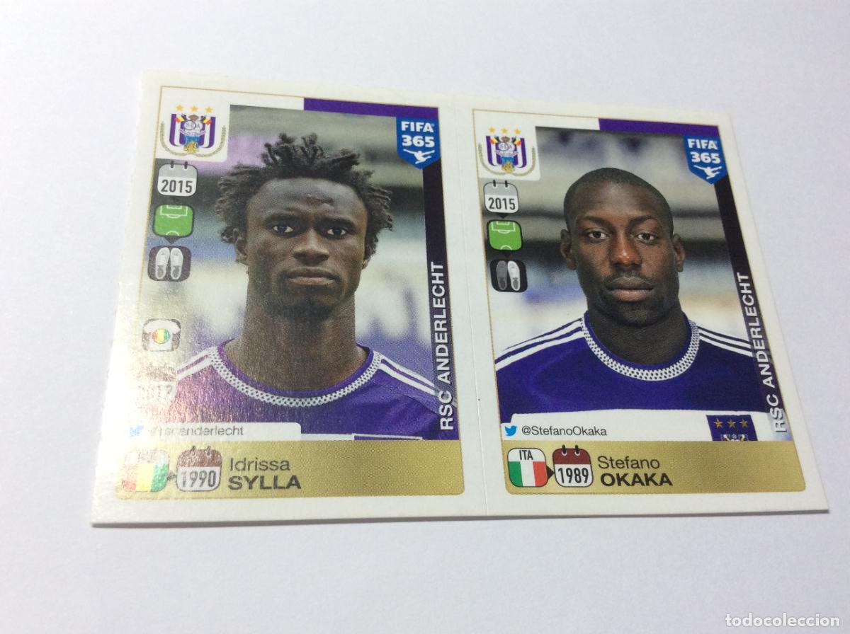 Cromos de F&uacute;tbol: 159 160 Idrissa Sylla Stefano Okaka RSC Anderlecht FIFA 365 2015 2016 PANINI