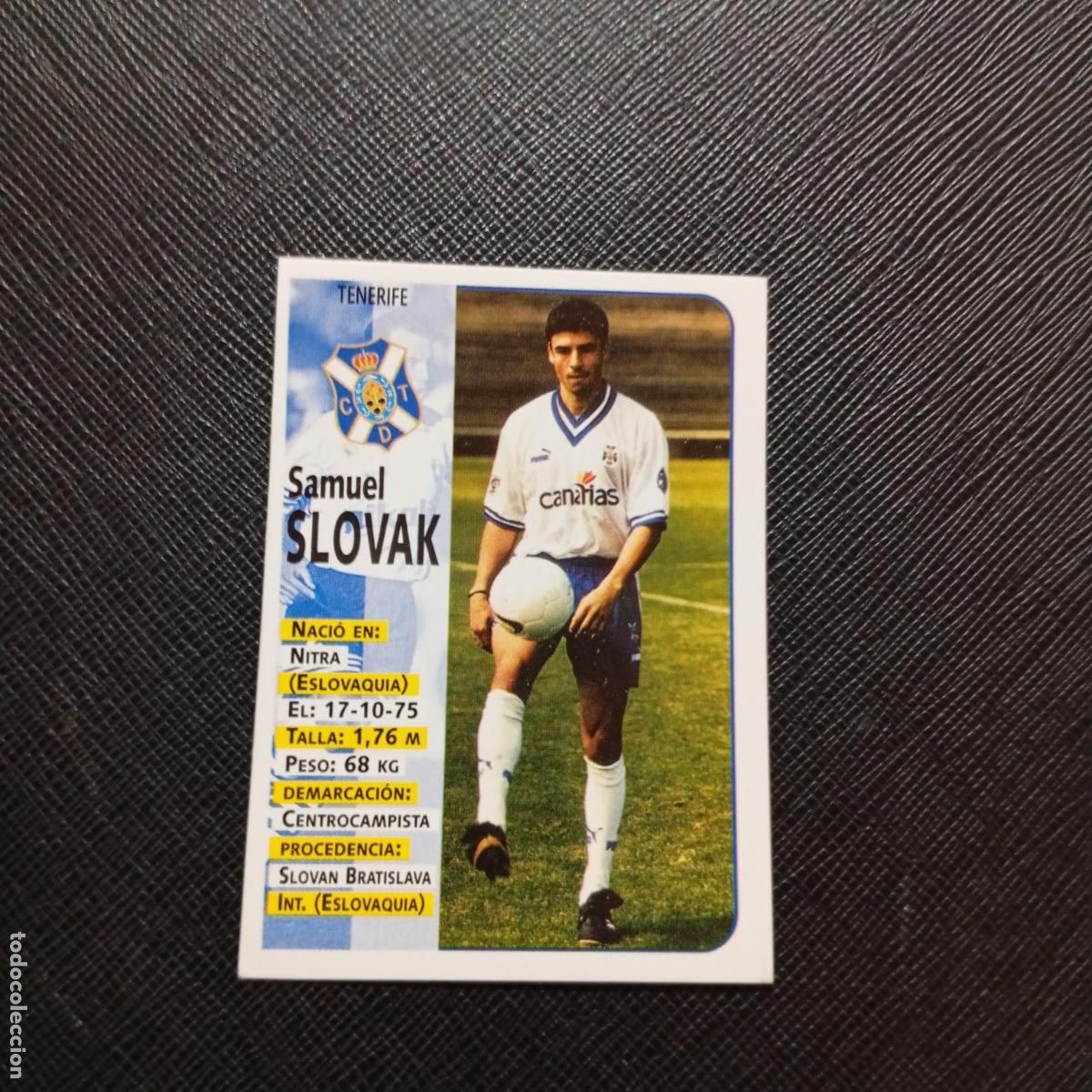 Cromos de F&uacute;tbol: 306 SLOVAK TENERIFE PANINI 1998 1999 CROMO FUTBOL 98 99 - SIN PEGAR - A67 PG532 -