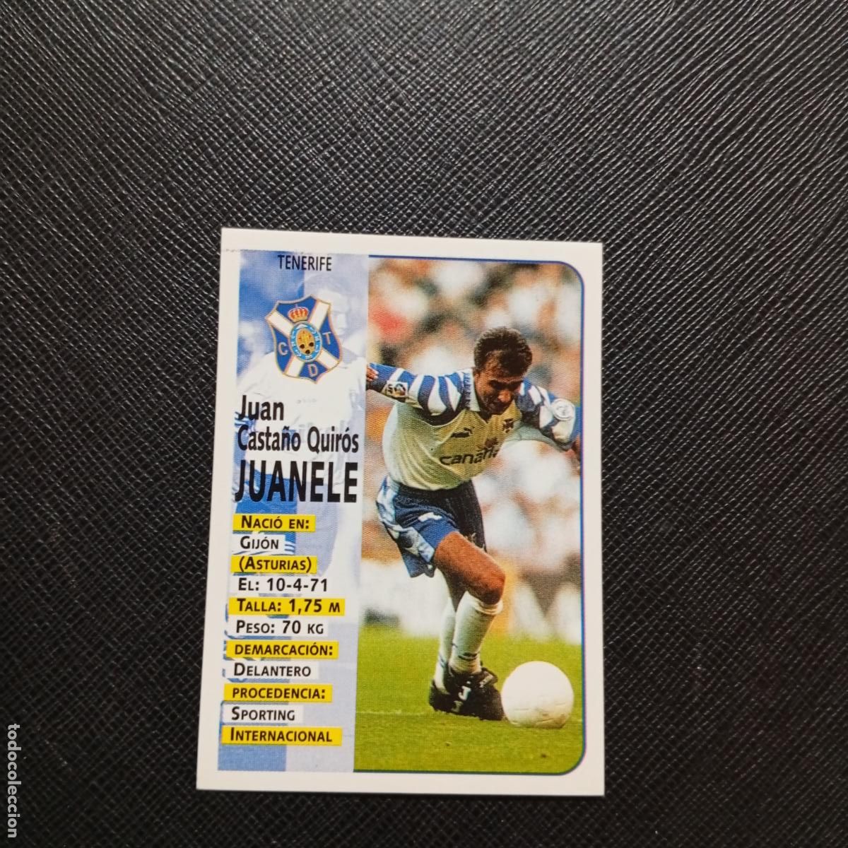 Cromos de F&uacute;tbol: 307 JUANELE TENERIFE PANINI 1998 1999 CROMO FUTBOL 98 99 - SIN PEGAR - A67 PG532 -