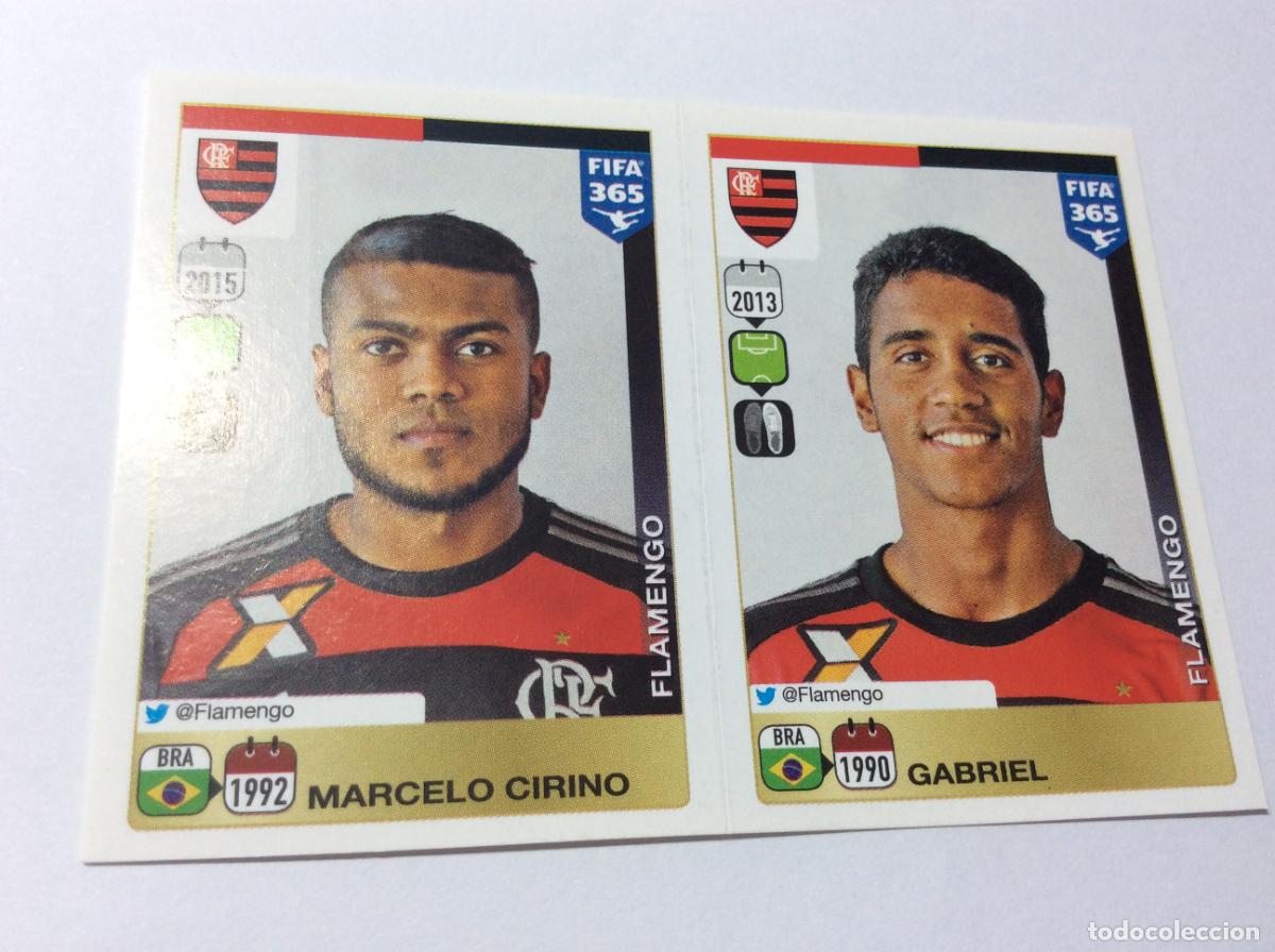 Cromos de F&uacute;tbol: 202 206 H&eacute;ctor Canteros Alan Patrick Flamengo FIFA 365 2015 2016 PANINI