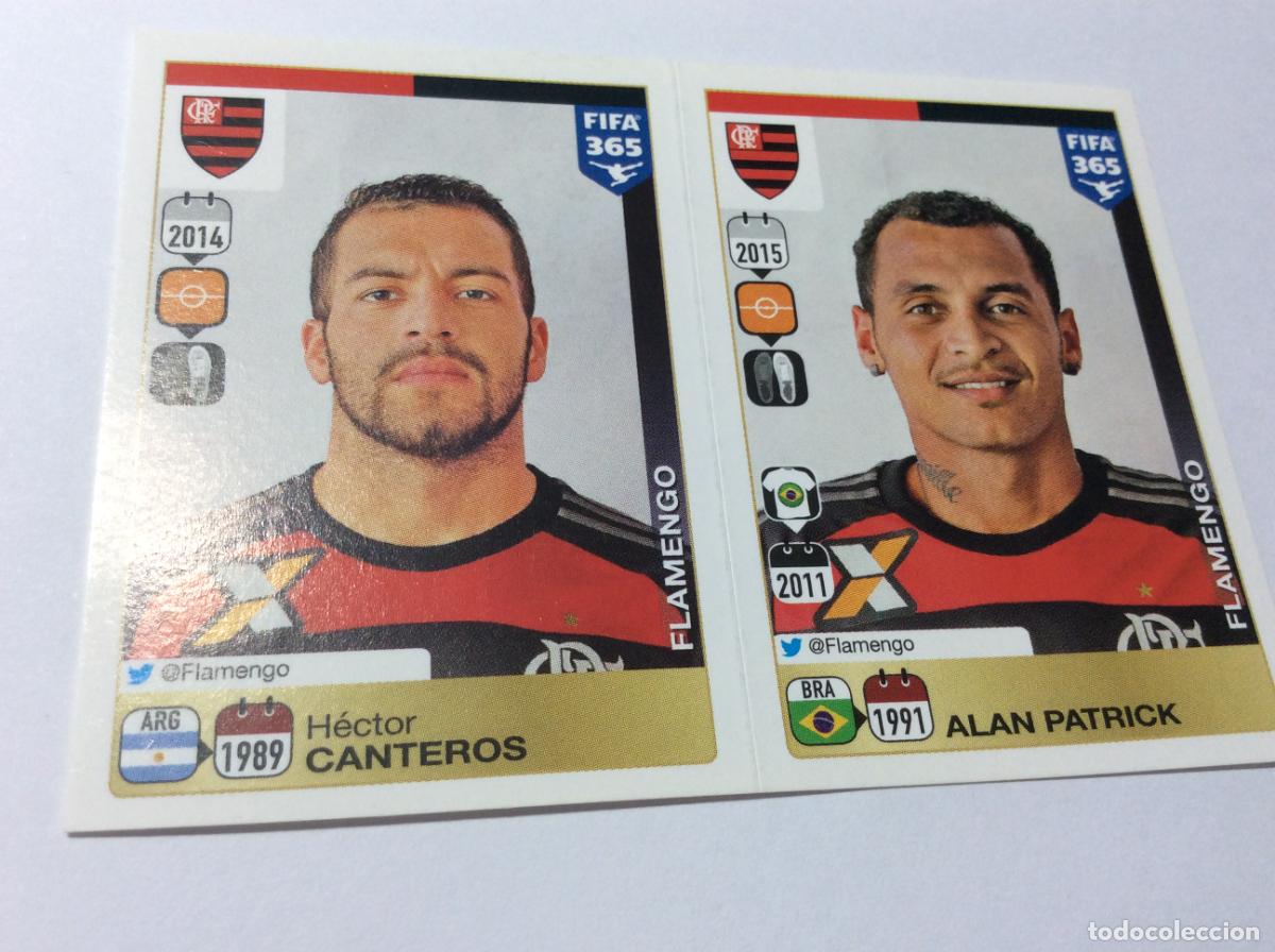 Cromos de F&uacute;tbol: 219 220 Marcelo Cirino Gabriel Flamengo FIFA 365 2015 2016 PANINI