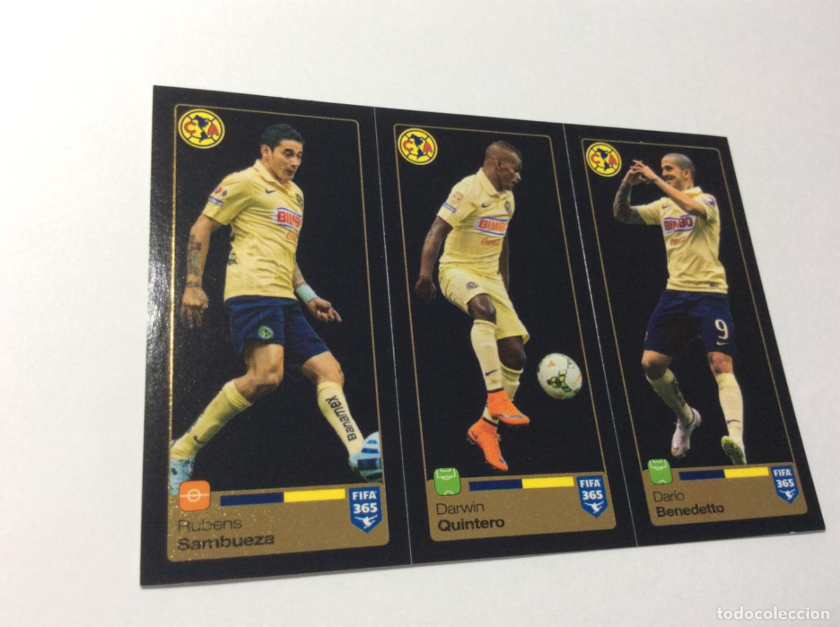 Fu&szlig;ball-Sticker: 630 631 632 Rubens Sambueza Darwin Quintero Dar&iacute;o Benede Club Am&eacute;rica FIFA 365 2015 2016 PANINI