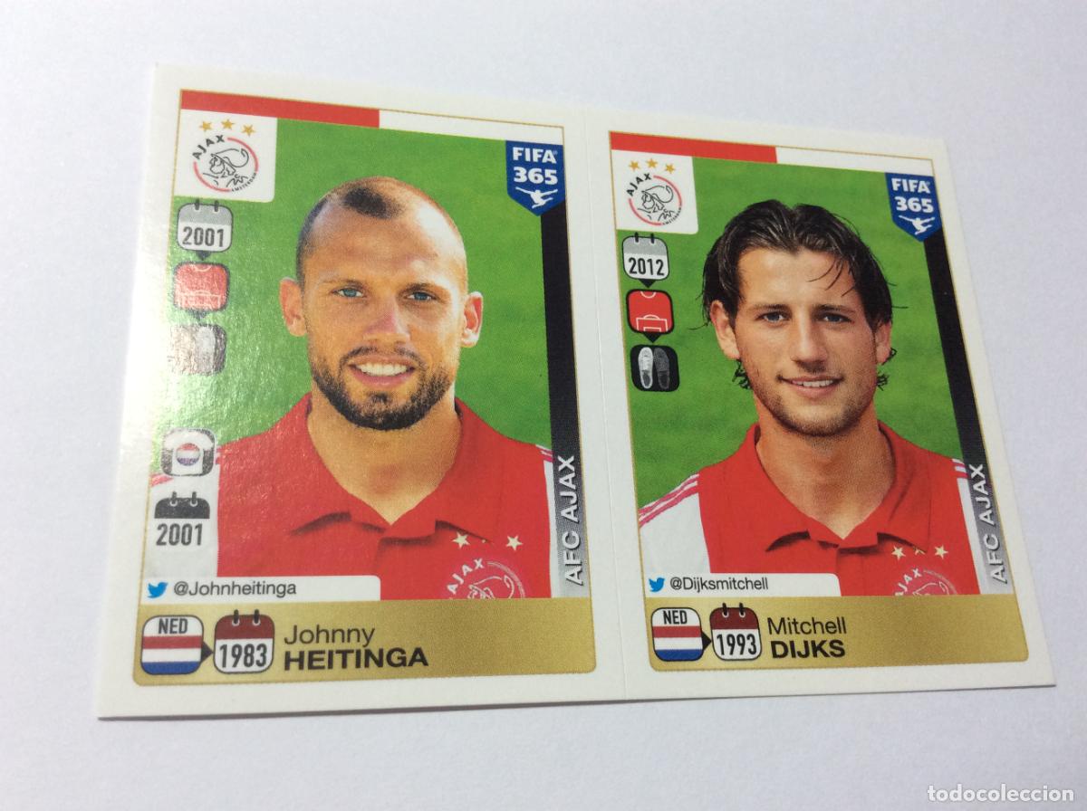 Cartes &agrave; collectionner de Football: 648 649 John Heitinga Mitchell Dijks Ajax FIFA 365 2015 2016 PANINI