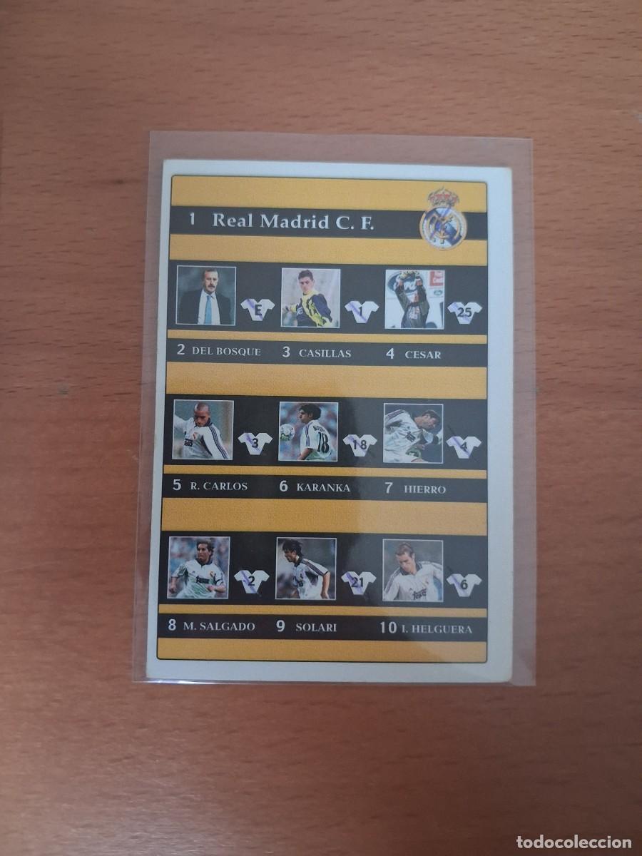 Cromos de F&uacute;tbol: Fichas de la Liga de Mundicromo 2001 2002 01 02 Real Madrid CF 21 Indice