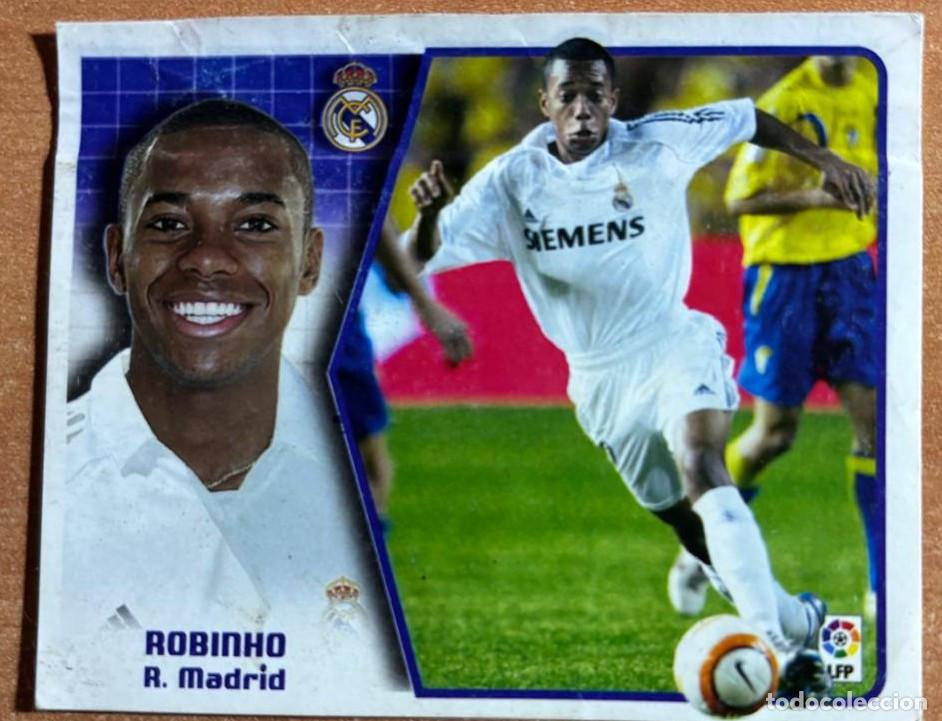 Cromos de F&uacute;tbol: EDICIONES ESTE 2005-2006 05 06 FICHAJE N&ordm; 24 ROBINHO (REAL MADRID) DOBLE VERSI&Oacute;N VENTANILLA LEER