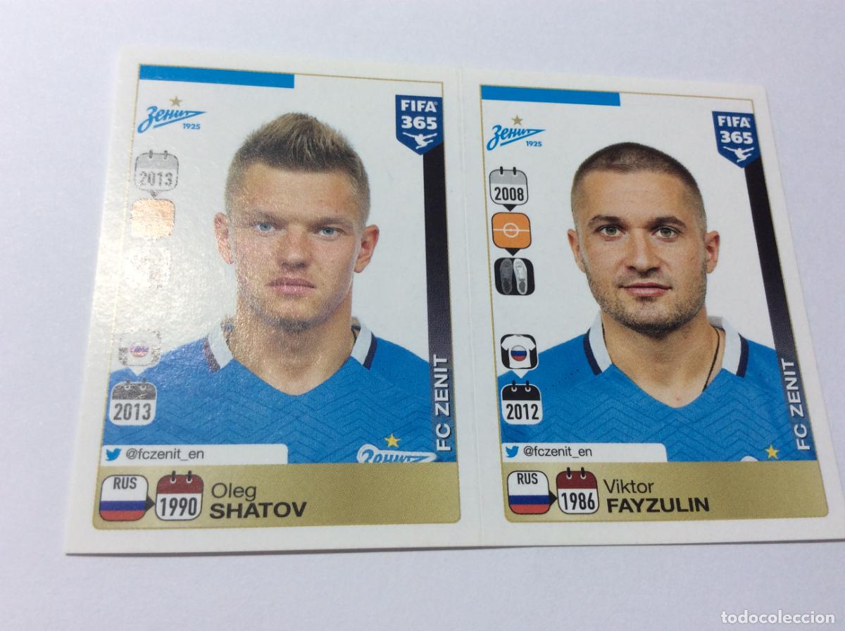 Cromos de F&uacute;tbol: 742 746 Oleg Shatov Viktor Fayzulin FC Zenit FIFA 365 2015 2016 PANINI