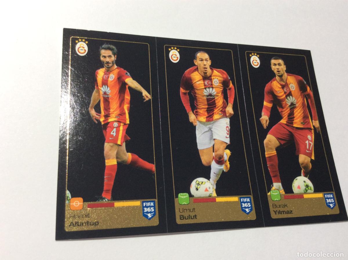 Cromos de F&uacute;tbol: 780 781 782 Hamit Altıntop Umut Bulut Burak Yılmaz Galatasaray AS FIFA 365 2015 2016 PANINI