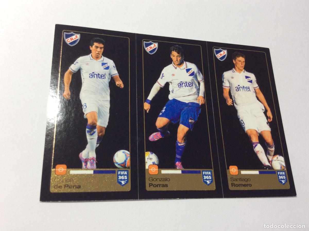 Cromos de F&uacute;tbol: 810 811 812 Carlos de Pena Gonzalo Porras Santiago Romero Club Nacional FIFA 365 2015 2016 PANINI