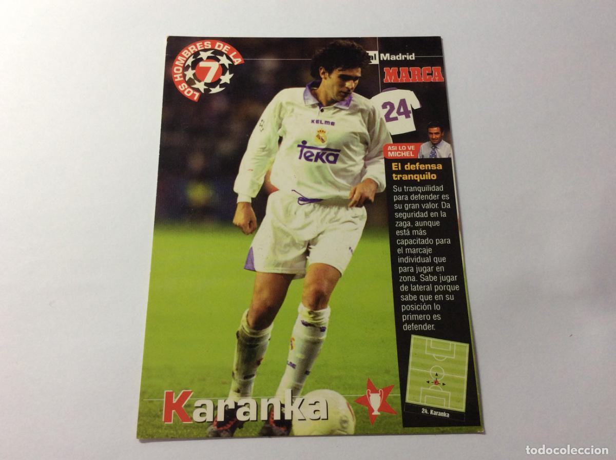 Cromos de F&uacute;tbol: Aitor Karanka Real Madrid Los hombres de la S&eacute;ptima Marca 1998 98