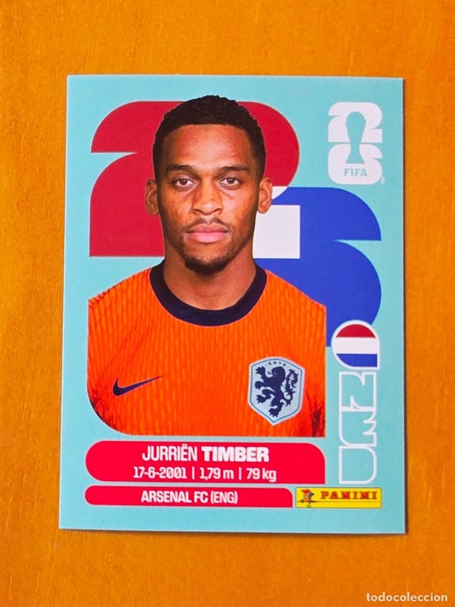 Cartes &agrave; collectionner de Football: NED 5 Jurri&euml;n Timber, Pa&iacute;ses Bajos Holanda, Panini FIFA World Cup Mundial 2026 Sticker
