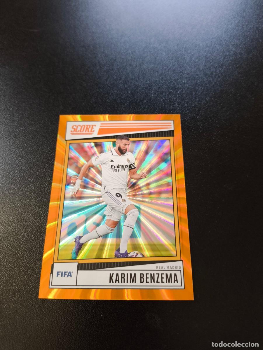 Cromos de F&uacute;tbol: 150 BENZEMA REAL MADRID ORANGE EXPLOSION 02/35 PANINI 22 23 SCORE FIFA 2022 2023 NO LIGA ESTE