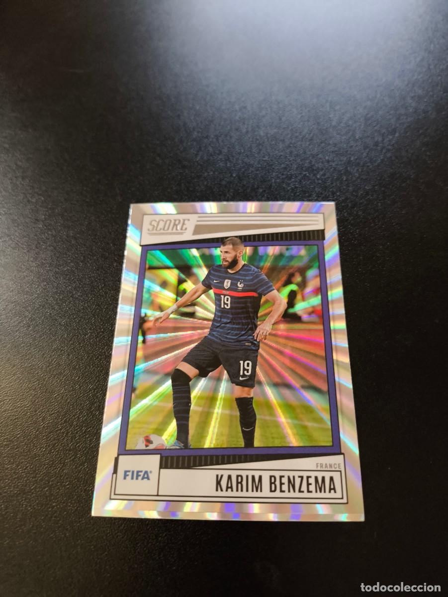 Cartes &agrave; collectionner de Football: 75 BENZEMA FRANCIA REAL MADRID SILVER LASER EXPLOSION PANINI 22 23 SCORE FIFA 2022 2023 NO LIGA ESTE