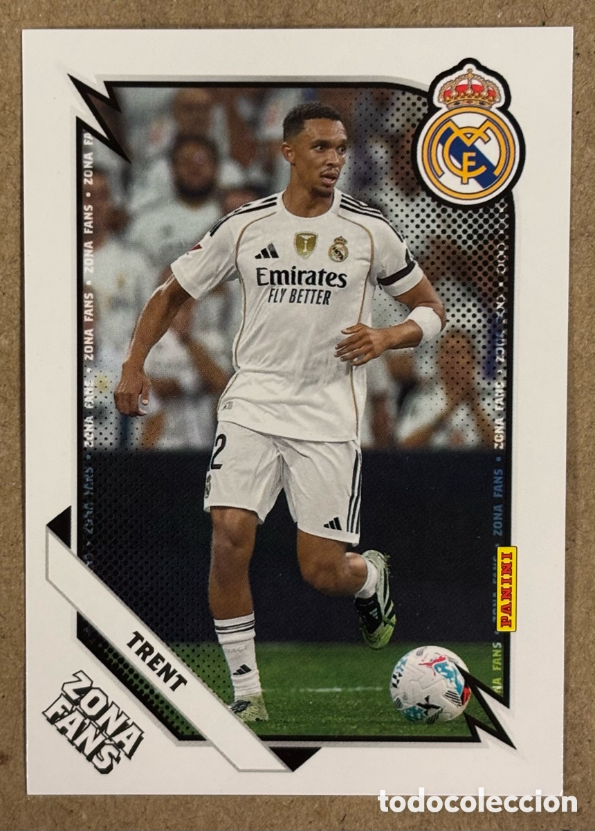 Cartes &agrave; collectionner de Football: TRENT ALEXANDER ARNOLD (REAL MADRID). CARTA ZONA FANS COLECCI&Oacute;N REAL MADRID PANINI CLUB 2025/26