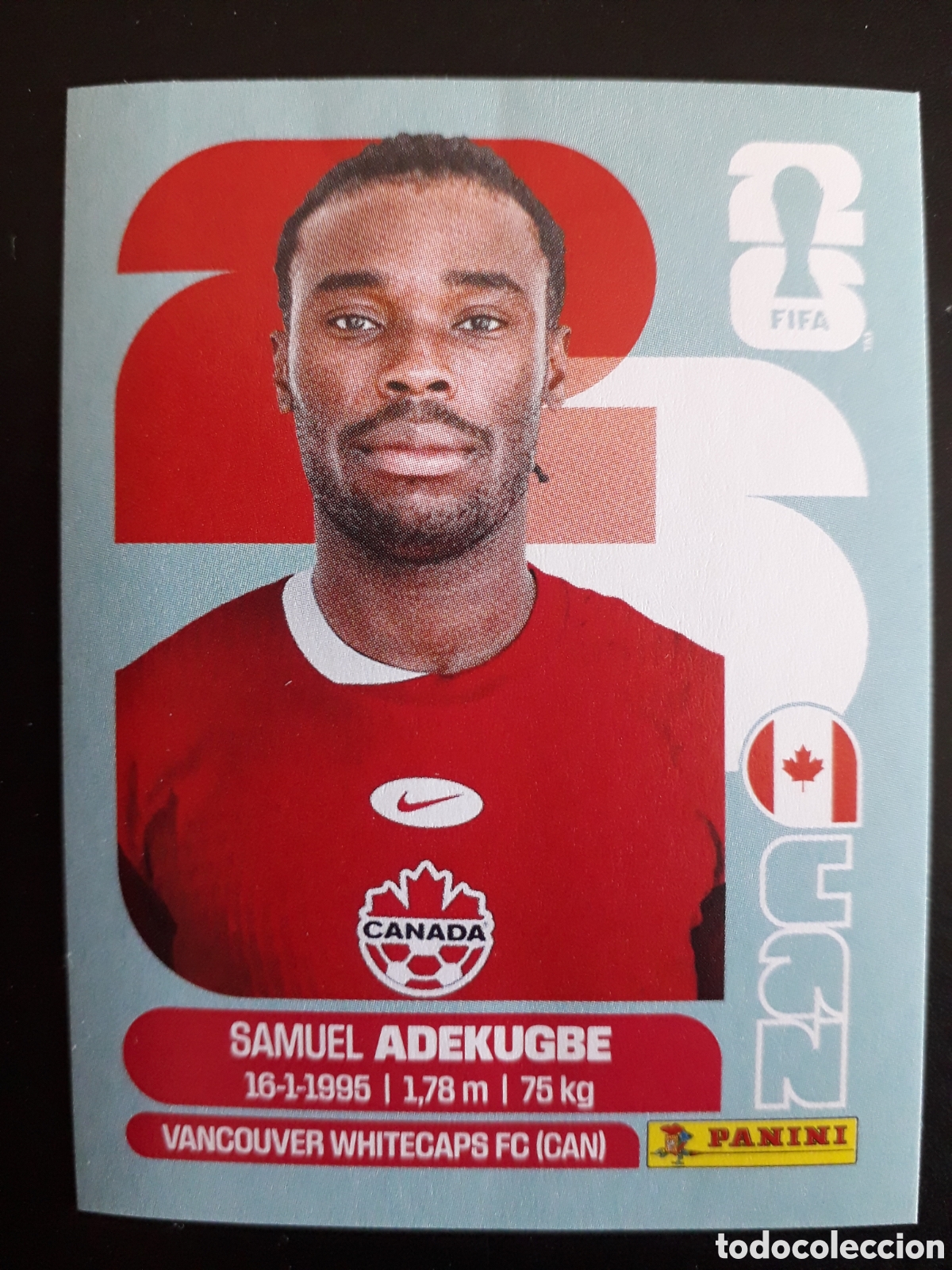 Football Stickers: ADEKUGBE CANAD&Aacute; CAN 5 MUNDIAL F&Uacute;TBOL 2026 FIFA WORLD CUP PANINI SIN PEGAR PEDIDO M&Iacute;NIMO 3&euro;