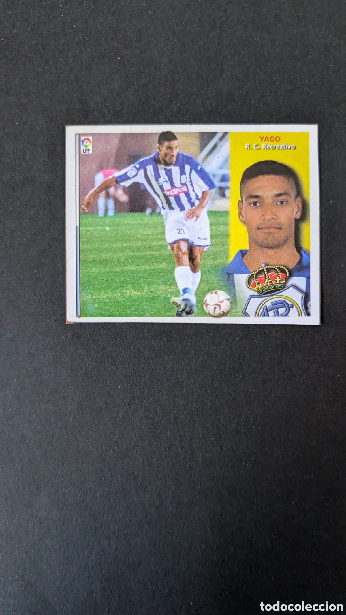 Football Stickers: YAGO RECREATIVO HUELVA FICHAJE 2 BIS LIGA ESTE 2002/03 02 03 RECORTADO