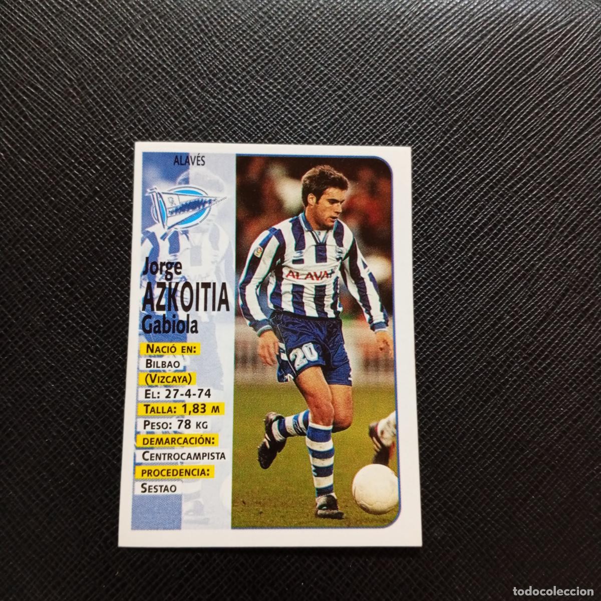 Fu&szlig;ball-Sticker: 325 AZKOITIA ALAVES PANINI 1998 1999 CROMO FUTBOL 98 99 - SIN PEGAR - A151 PG10