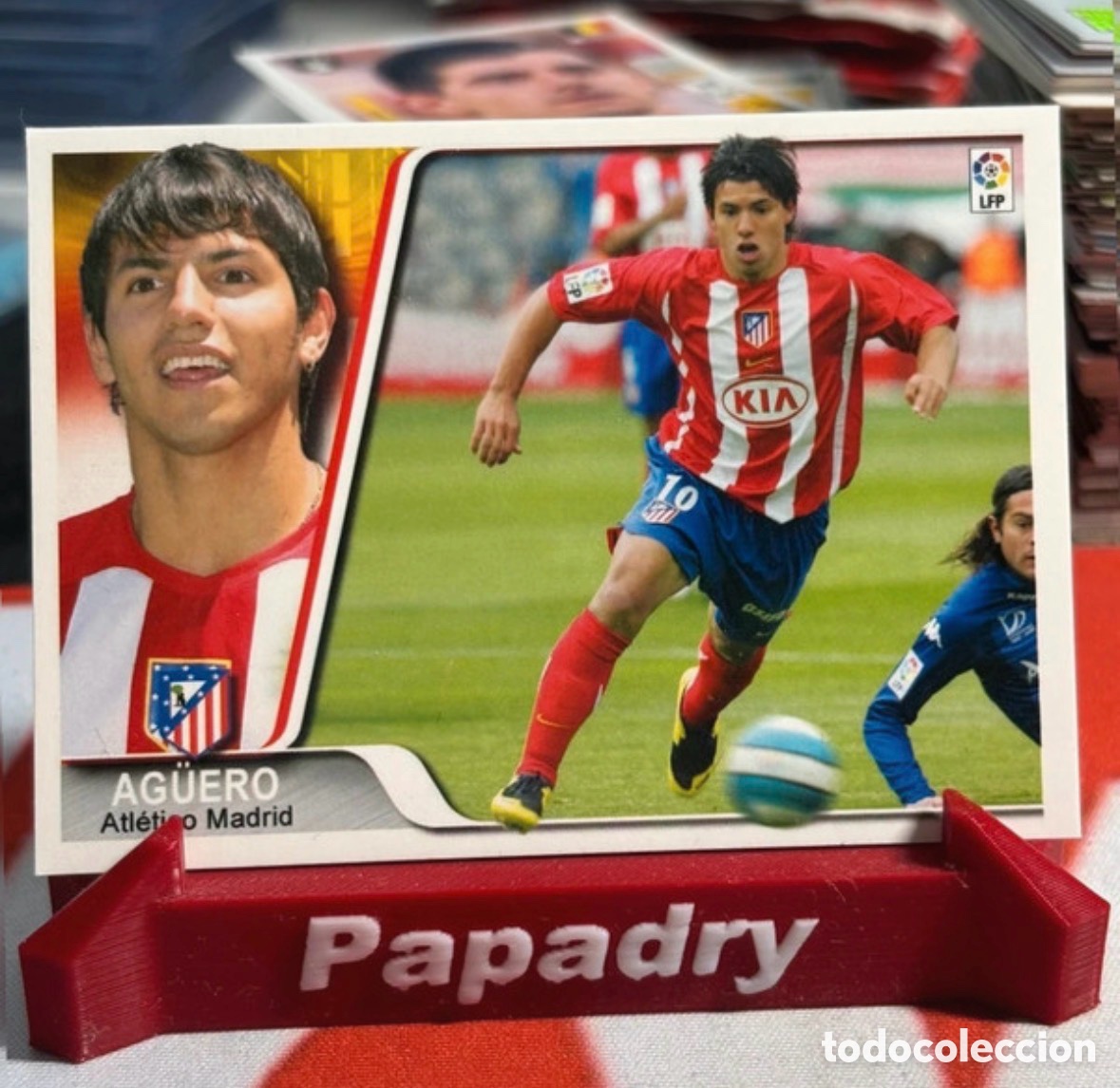 Fu&szlig;ball-Sticker: 2007 Ediciones Estadio La Liga 07-08 KUN AGUERO #126 Atletico
