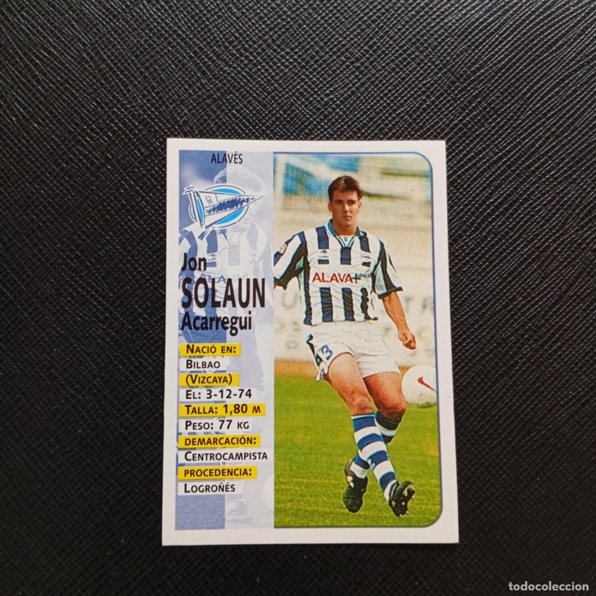 Fu&szlig;ball-Sticker: 327 SOLAUN ALAVES PANINI 1998 1999 CROMO FUTBOL 98 99 - SIN PEGAR - A151 PG10