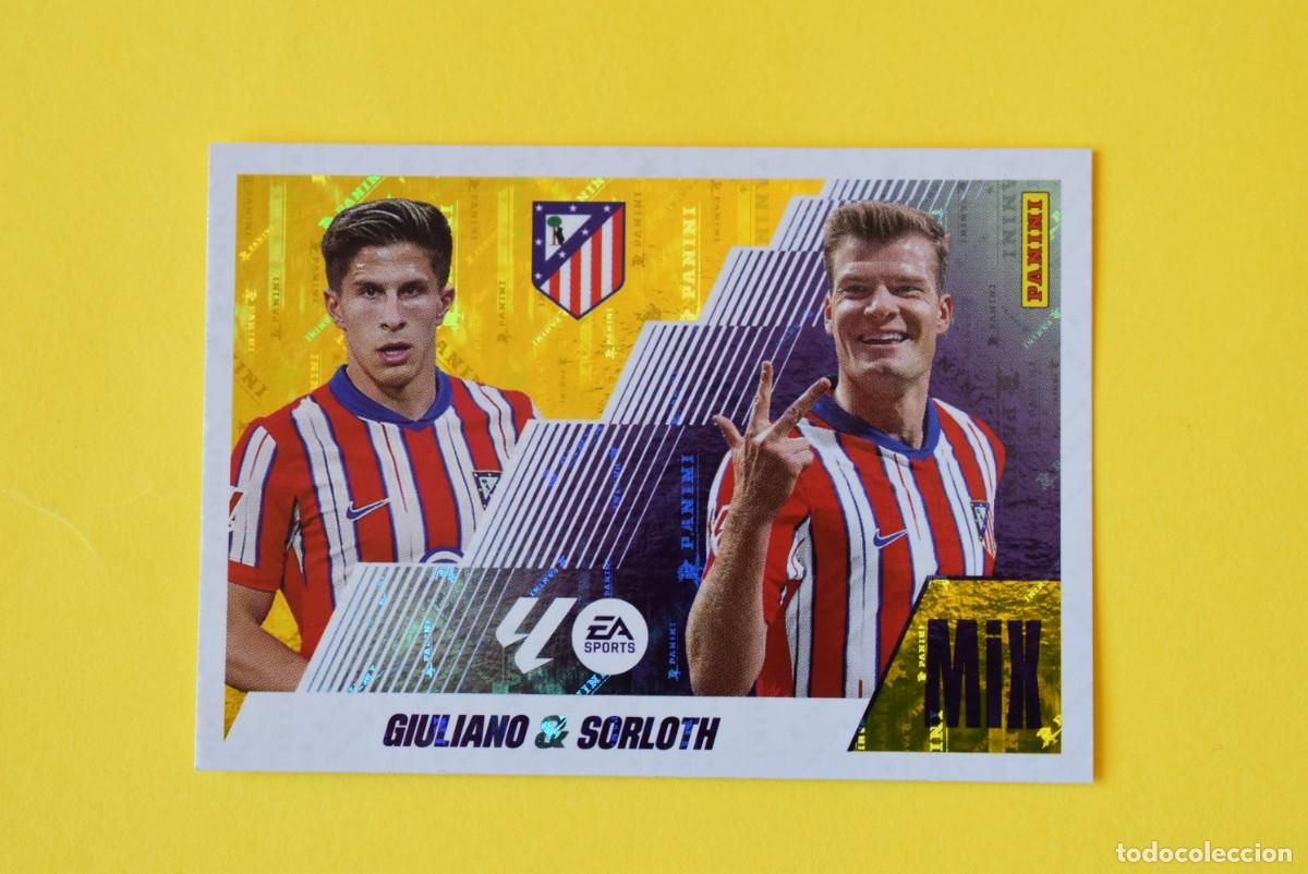 Fu&szlig;ball-Sticker: Cromo Liga 25 26 2025 2026. Giuliano & Sorloth. MIX. N. &ordm; 9. Atl&eacute;tico de Madrid. Panini