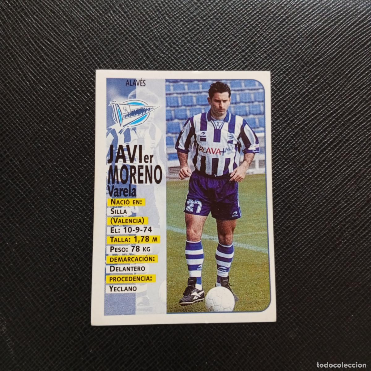 Cartes &agrave; collectionner de Football: 329 JAVI MORENO ALAVES PANINI 1998 1999 CROMO FUTBOL 98 99 - SIN PEGAR - A151 PG10