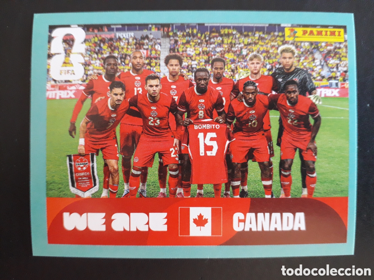 Cartes &agrave; collectionner de Football: EQUIPO CANAD&Aacute; CAN 13 MUNDIAL F&Uacute;TBOL 2026 FIFA WORLD CUP PANINI SIN PEGAR PEDIDO M&Iacute;NIMO 3&euro;