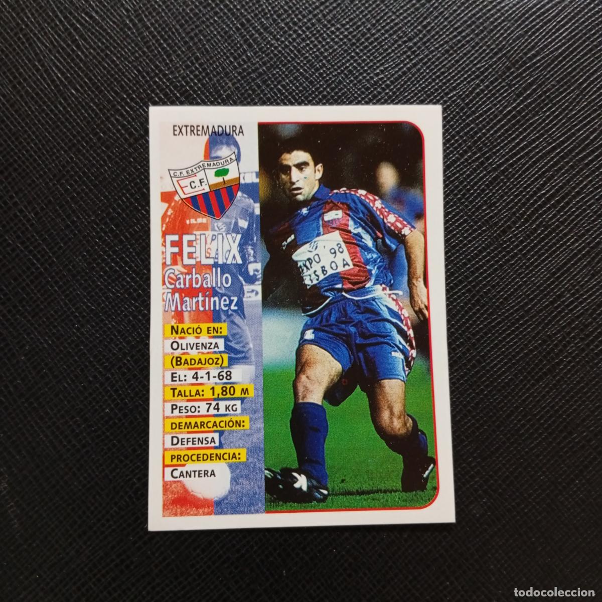 Cromos de Futebol: 336 FELIX EXTREMADURA PANINI 1998 1999 CROMO FUTBOL 98 99 - SIN PEGAR - A151 PG19