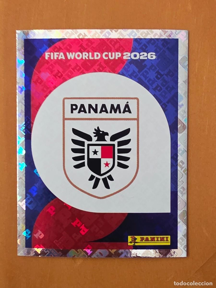 Cromos de F&uacute;tbol: PAN 1 Escudo logo emblema Panam&aacute;, Panini FIFA World Cup Mundial 2026 Sticker