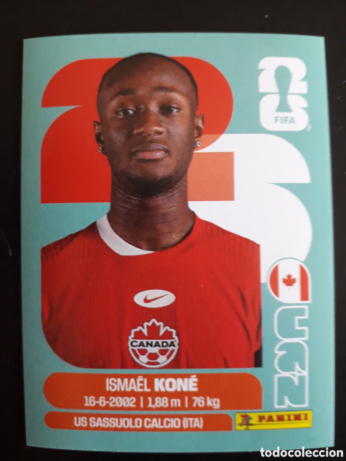Cartes &agrave; collectionner de Football: KON&Eacute; CANAD&Aacute; CAN 11 MUNDIAL F&Uacute;TBOL 2026 FIFA WORLD CUP PANINI SIN PEGAR PEDIDO M&Iacute;NIMO 3&euro;