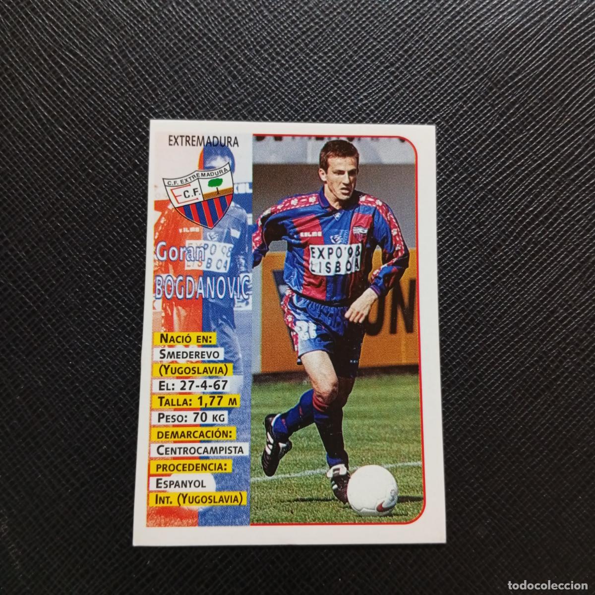 Cartes &agrave; collectionner de Football: 341 BOGDANOVIC EXTREMADURA PANINI 1998 1999 CROMO FUTBOL 98 99 - SIN PEGAR - A151 PG19