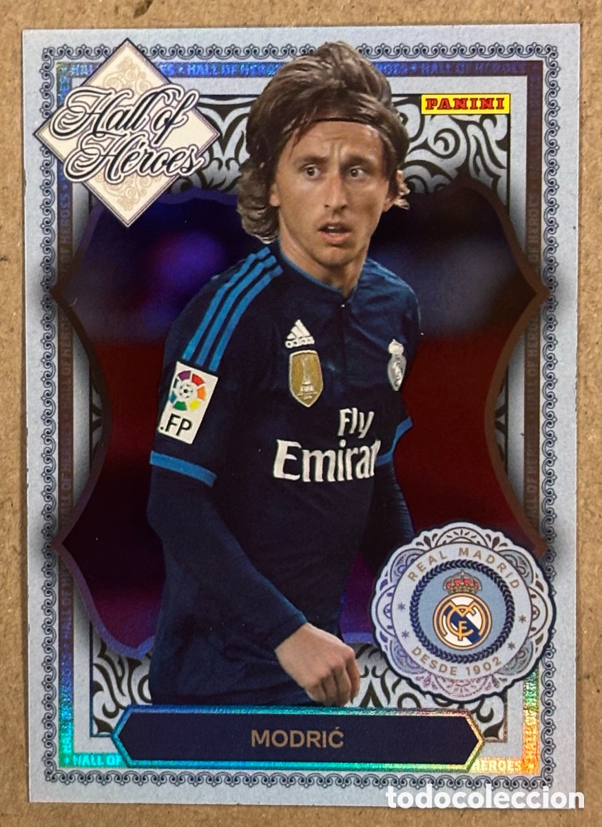 Cartes &agrave; collectionner de Football: LUKA MODRIC (REAL MADRID). CARTA HALL OF HEORES COLECCI&Oacute;N REAL MADRID PANINI CLUB 2025/26