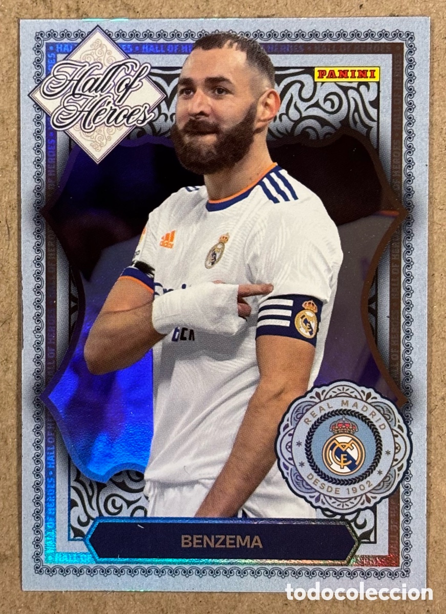 Cromos de F&uacute;tbol: KARIM BENZEMA (REAL MADRID). CARTA HALL OF HEORES COLECCI&Oacute;N REAL MADRID PANINI CLUB 2025/26.
