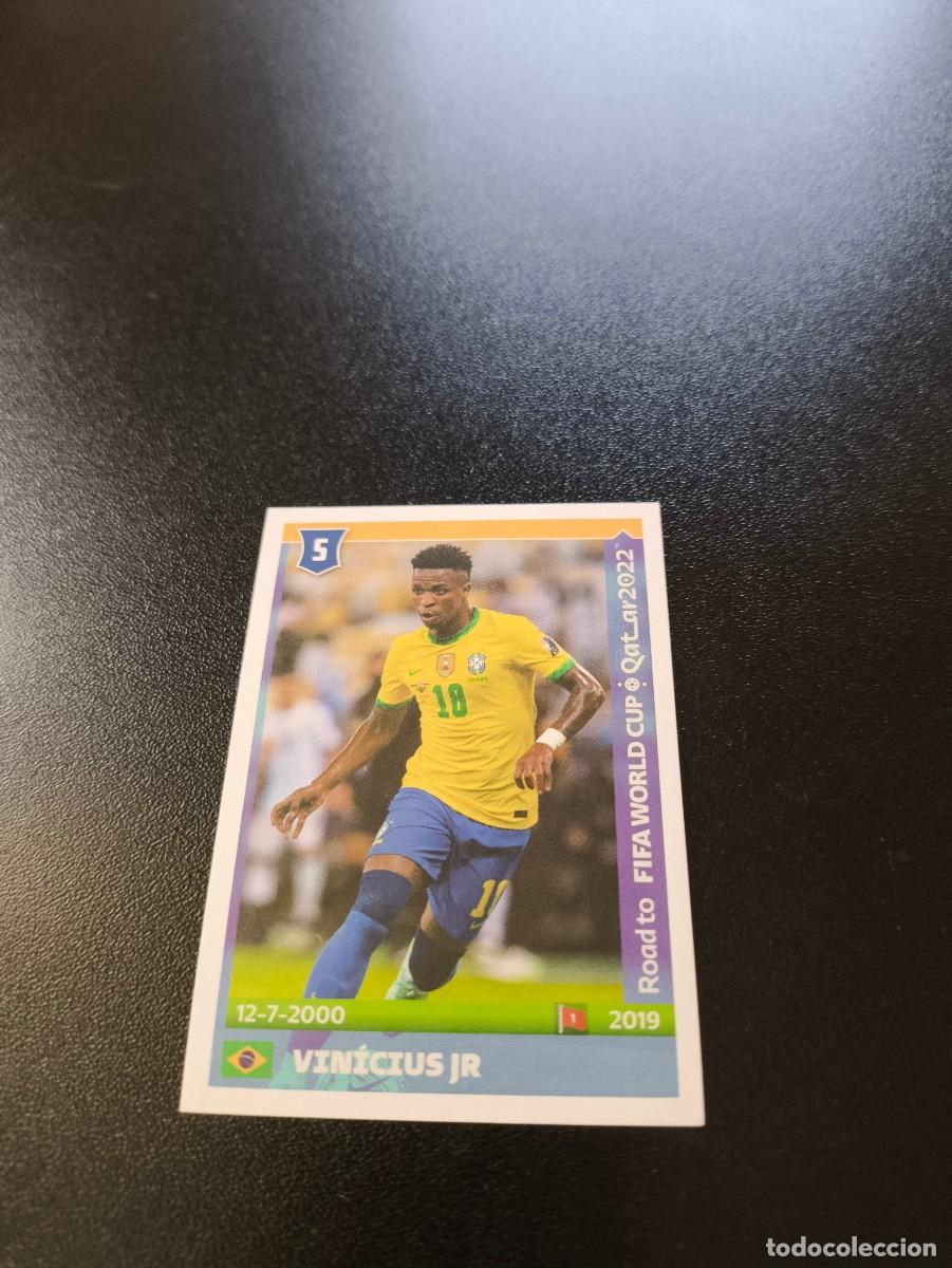 Cartes &agrave; collectionner de Football: 90 VINICIUS JR BRASIL REAL MADRID ROAD TO FIFA WORLD QATAR MUNDIAL 2022 ALBUM PANINI LIGA NO ESTE