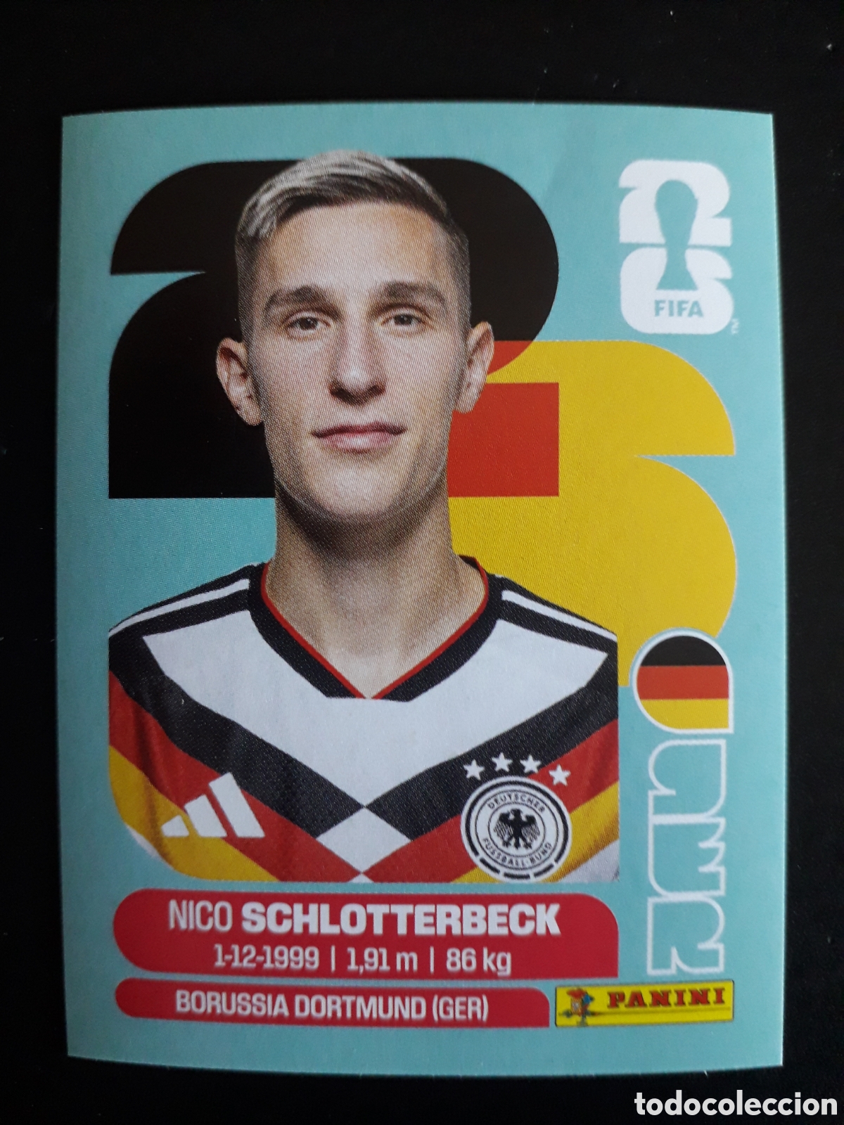 Cartes &agrave; collectionner de Football: SCHLOTTERBECK ALEMANIA GER 5 MUNDIAL F&Uacute;TBOL 2026 FIFA WORLD CUP PANINI SIN PEGAR PEDIDO M&Iacute;NIMO 3&euro;