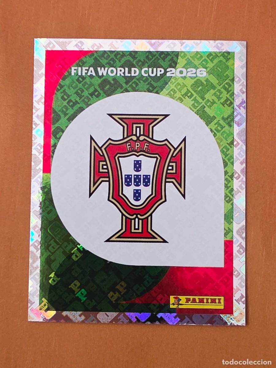 Football Stickers: POR 1 Escudo logo emblema Portugal, Panini FIFA World Cup Mundial 2026 Sticker