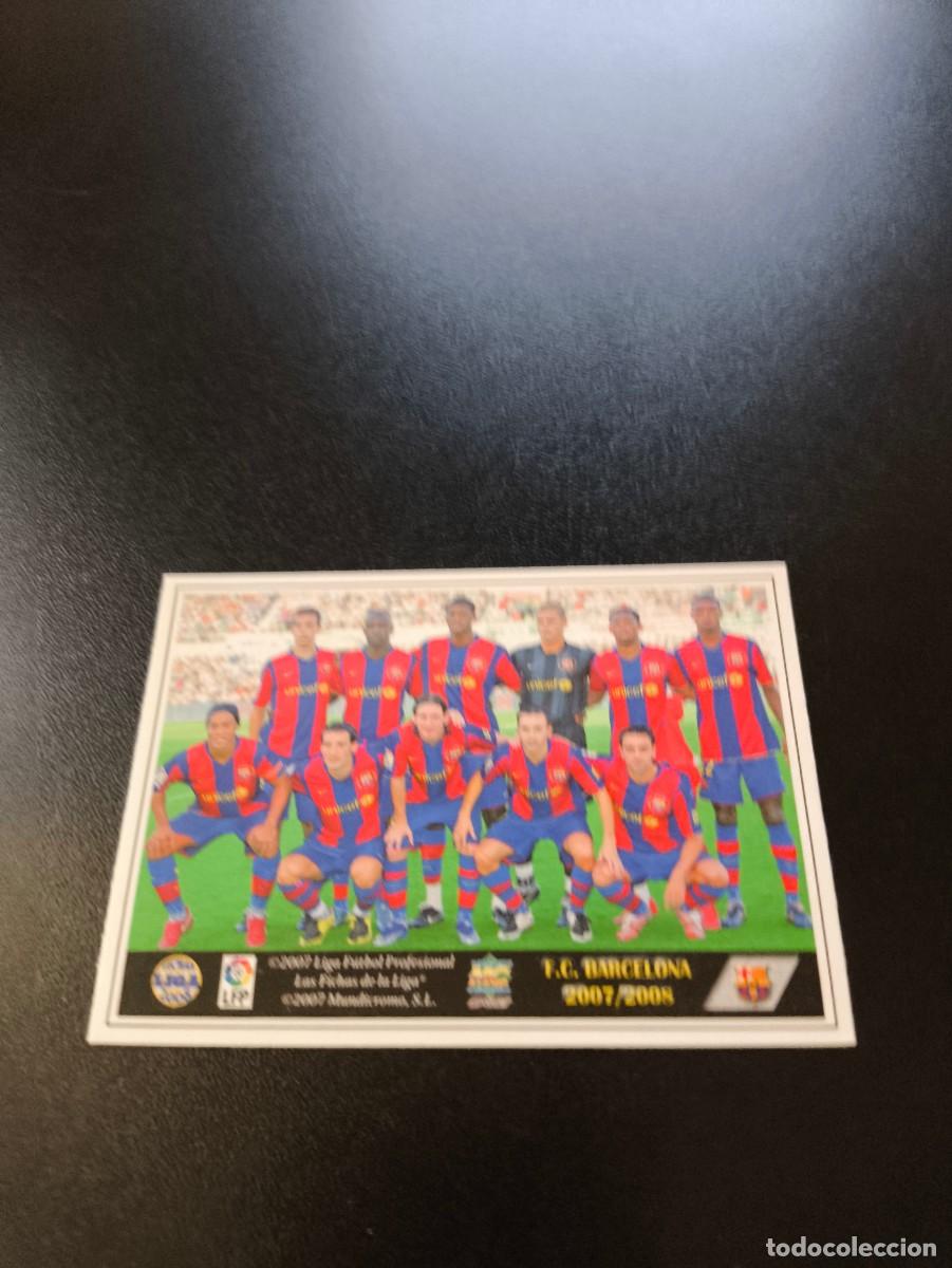 Cromos de F&uacute;tbol: 29 ALINEACION BARCELONA MESSI MUNDICROMO FICHAS LIGA 2007 2008 07 08 NO PANINI ESTE