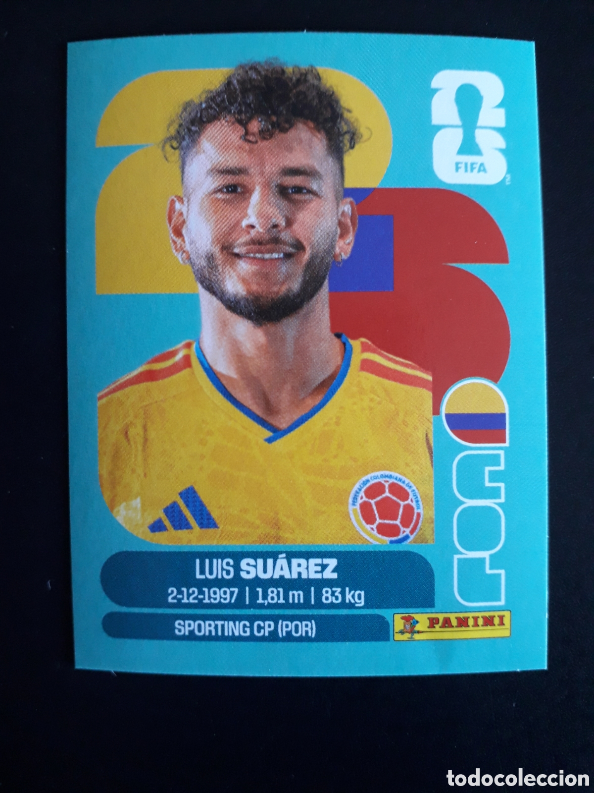 Cromos de F&uacute;tbol: SU&Aacute;REZ COLOMBIA COL 19 MUNDIAL F&Uacute;TBOL 2026 FIFA WORLD CUP PANINI SIN PEGAR PEDIDO M&Iacute;NIMO 3&euro;