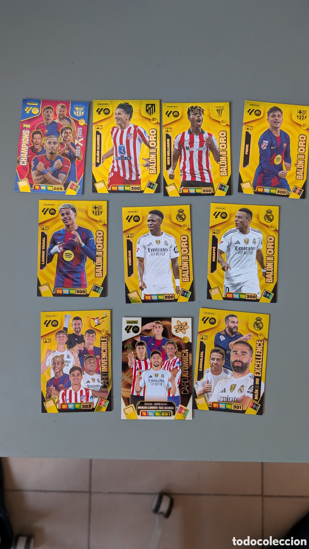 Cartes &agrave; collectionner de Football: LOTE 10 BALONES ORO DIFERENTES ADRENALYN XL LIGA 2025/2026 25 26 PANINI