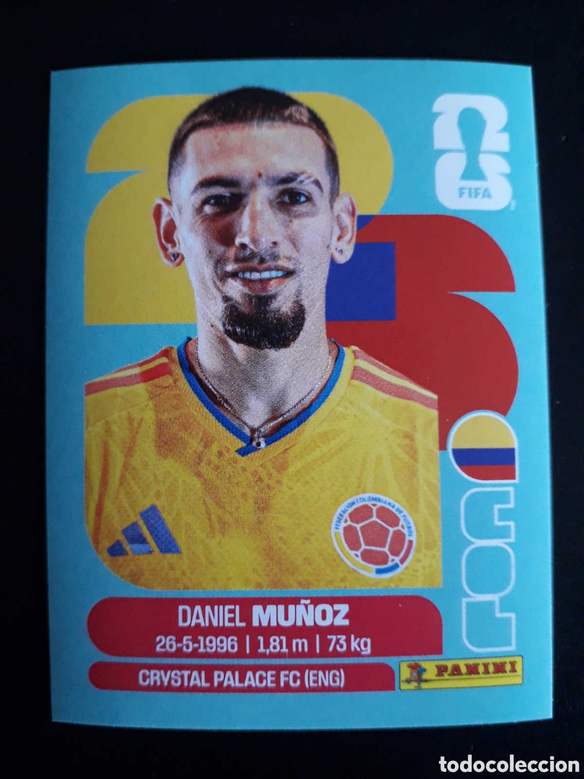 Cromos de F&uacute;tbol: MU&Ntilde;OZ COLOMBIA COL 6 MUNDIAL F&Uacute;TBOL 2026 FIFA WORLD CUP PANINI SIN PEGAR PEDIDO M&Iacute;NIMO 3&euro;.