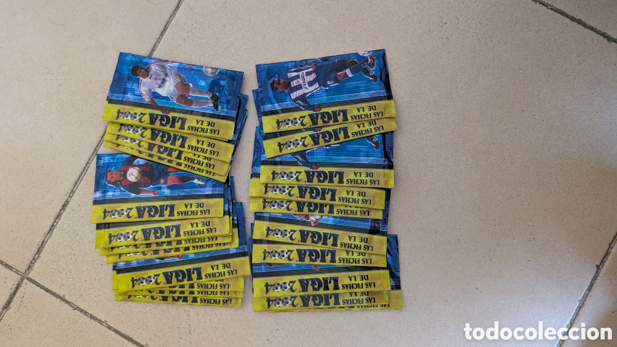 Cromos de F&uacute;tbol: LOTE 25 SOBRES SIN ABRIR MUNDICROMO FICHAS LIGA 2003/2004 03 04 NUNCA ABIERTOS