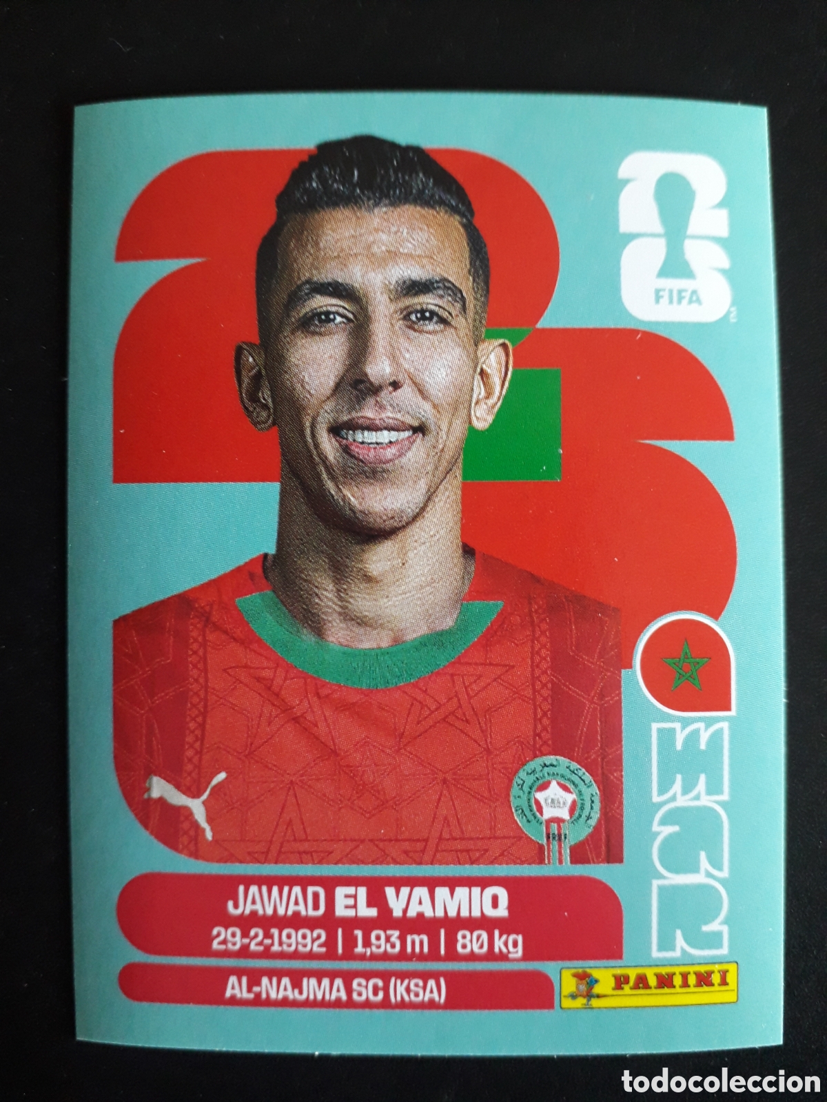 Cromos de F&uacute;tbol: EL YAMIQ MARRUECOS MAR 8 MUNDIAL F&Uacute;TBOL 2026 FIFA WORLD CUP PANINI SIN PEGAR PEDIDO M&Iacute;NIMO 3&euro;