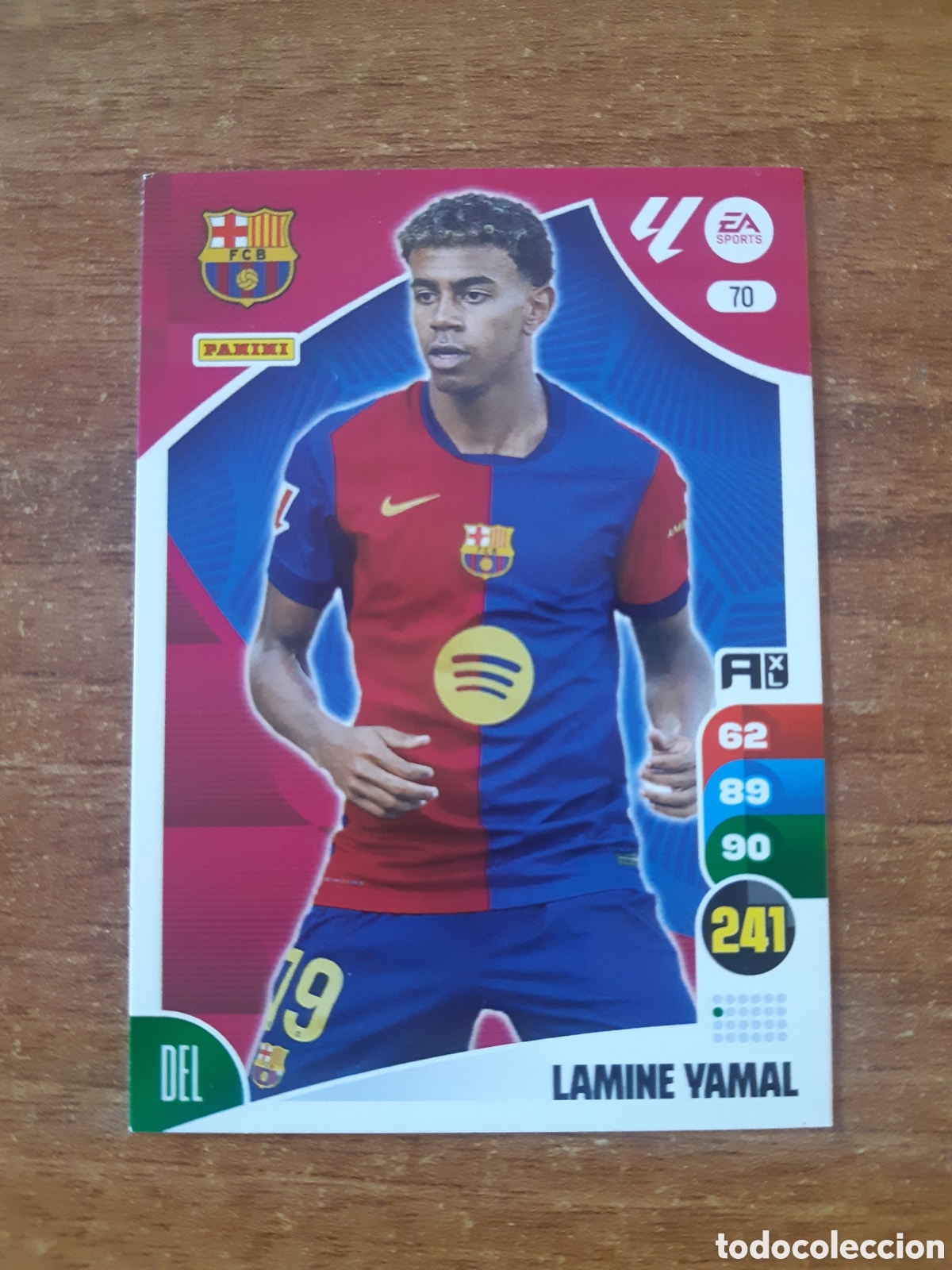 Football Stickers: N&deg;70 LAMINE YAMAL BARCELONA ADRENALYN 24-25 PANINI 2024 2025. NUEVO