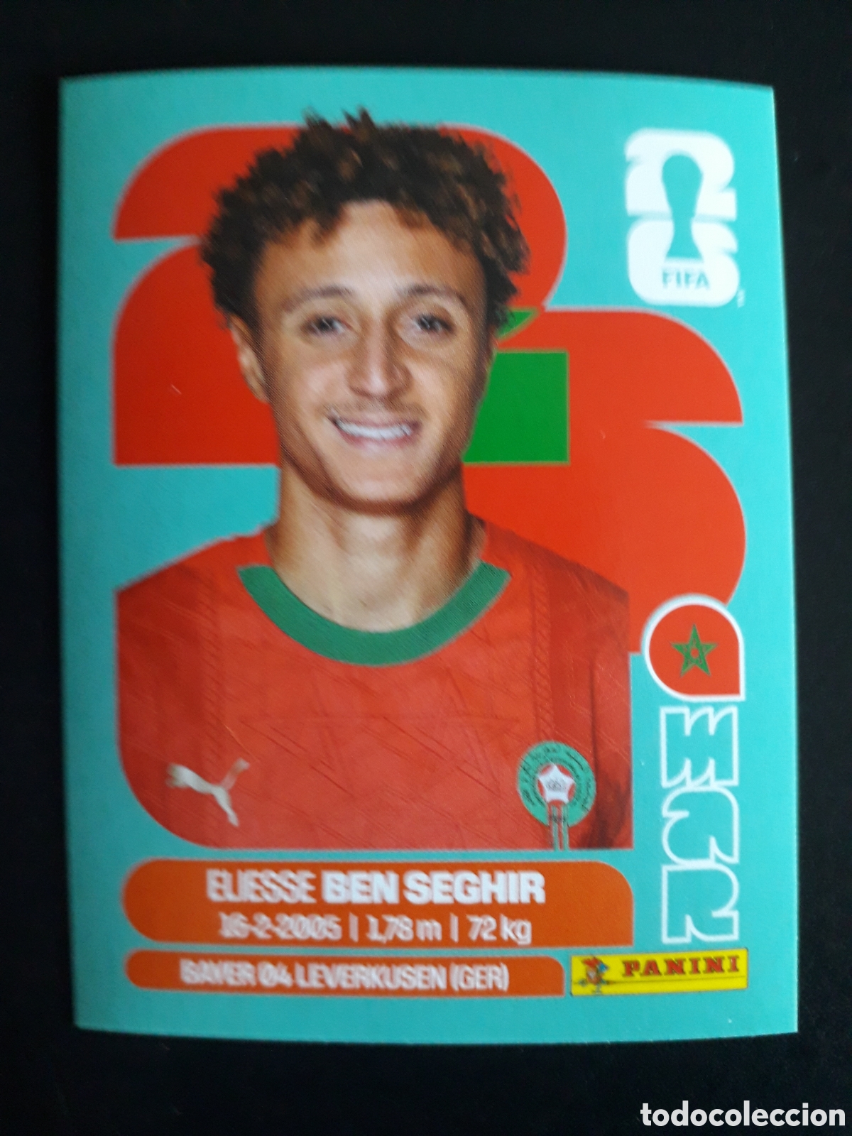 Cromos de F&uacute;tbol: BEN SEGHIR MARRUECOS MAR 12 MUNDIAL F&Uacute;TBOL 2026 FIFA WORLD CUP PANINI SIN PEGAR PEDIDO M&Iacute;NIMO 3&euro;