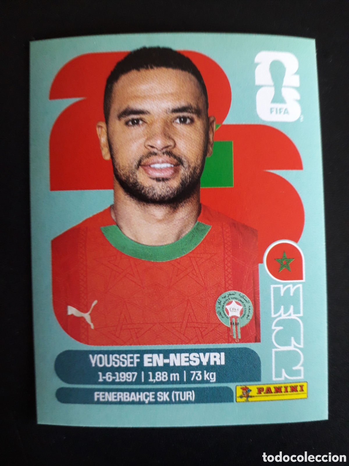 Cromos de F&uacute;tbol: EN NESYRI MARRUECOS MAR 16 MUNDIAL F&Uacute;TBOL 2026 FIFA WORLD CUP PANINI SIN PEGAR PEDIDO M&Iacute;NIMO 3&euro;